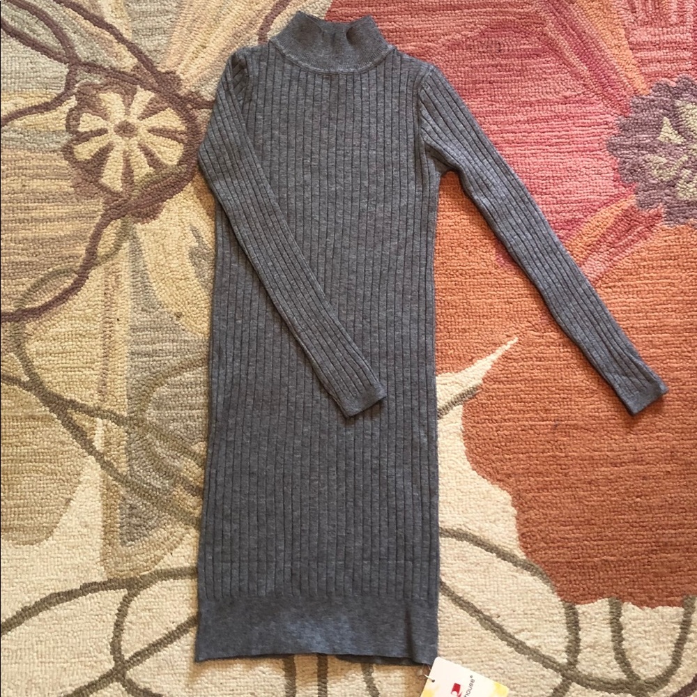 Dark Grey Sweater Dress